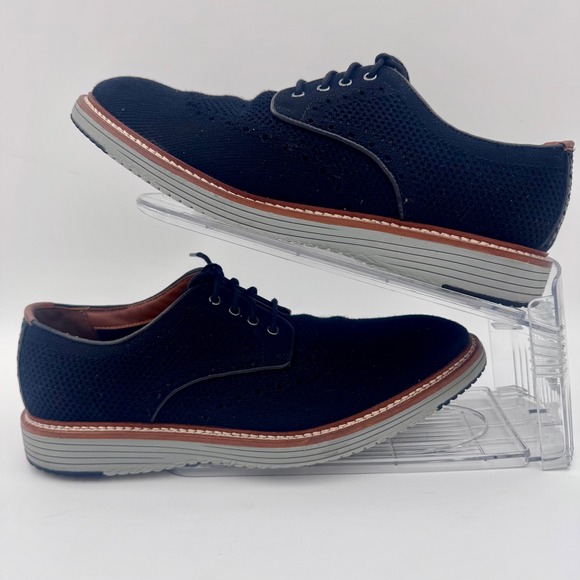 EUC‎ Johnston & Murphy XC4 TRUFOAM Prentiss Knit Black Dress Shoes Mens 10.5M main image 5